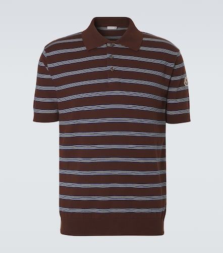 Moncler Polo de algodón a rayas - Moncler - Modalova