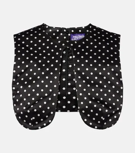 Polka-dot silk crop top - Jean Paul Gaultier - Modalova