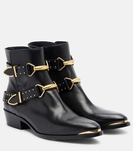 Zalya studded leather ankle boots - Isabel Marant - Modalova