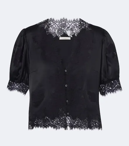 Idella lace-trimmed silk satin top - Doen - Modalova