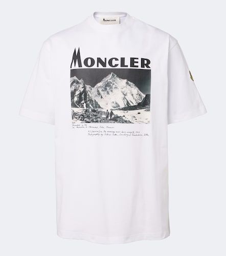 Camiseta de jersey de algodón estampada - Moncler - Modalova