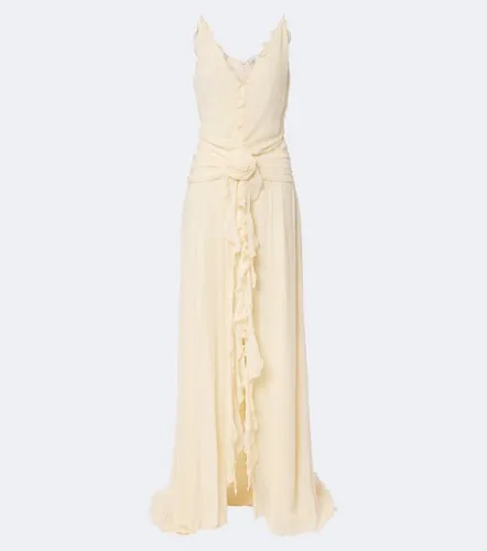 Ruffled georgette maxi dress - Blumarine - Modalova