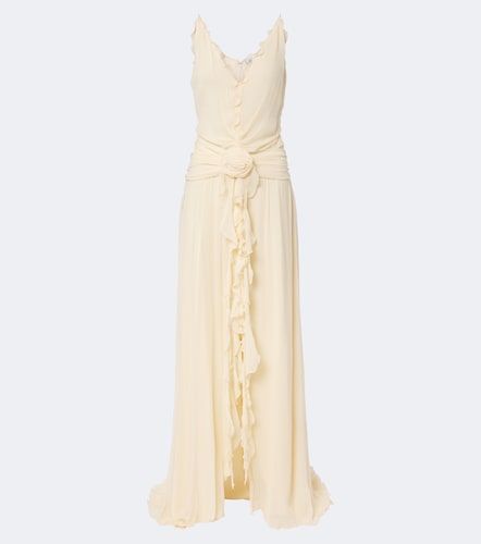 Vestido largo de georgette con volantes - Blumarine - Modalova