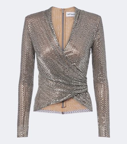 Self-Portrait Top con strass - Self-Portrait - Modalova