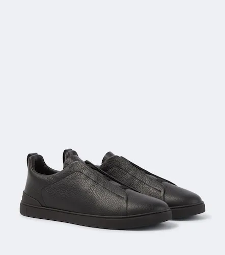 Triple Stitch leather sneakers - Zegna - Modalova