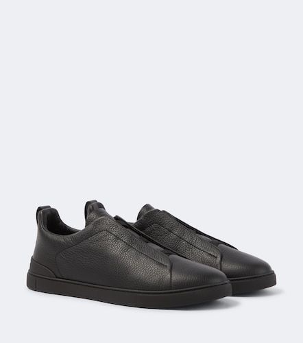 Triple Stitch leather sneakers - Zegna - Modalova