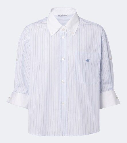 Camisa de popelín de algodón a rayas - Acne Studios - Modalova