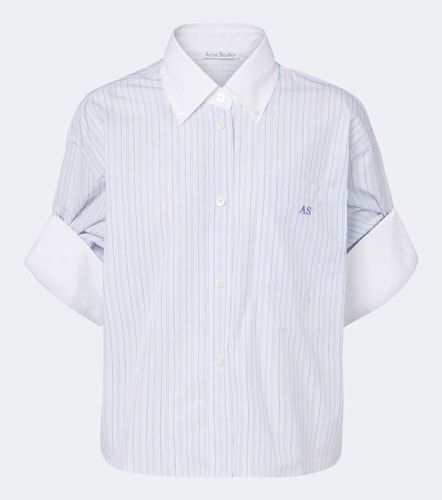 Camisa de popelín de algodón a rayas - Acne Studios - Modalova