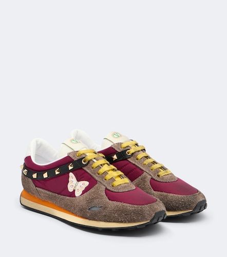 Sneakers Stud Up con suede e ricamo - Valentino Garavani - Modalova