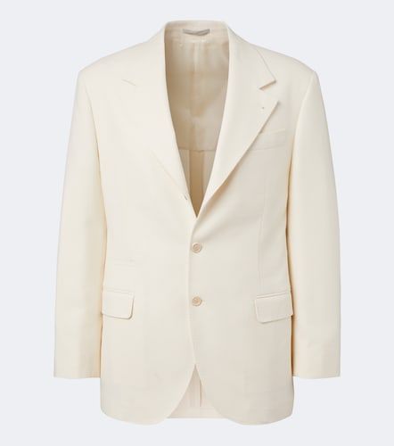Herringbone wool and cotton blazer - Brunello Cucinelli - Modalova