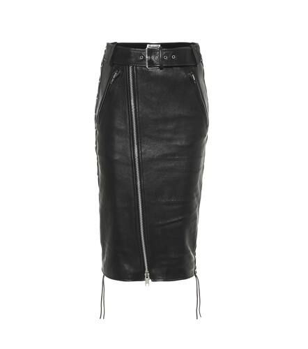 High-rise leather pencil skirt - Balenciaga - Modalova