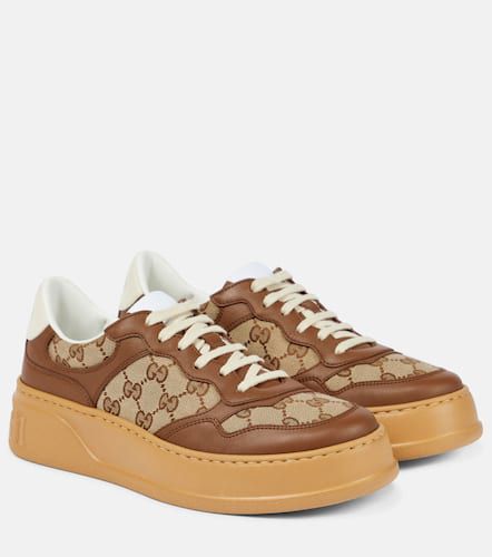 GG Canvas leather-trimmed sneakers - Gucci - Modalova