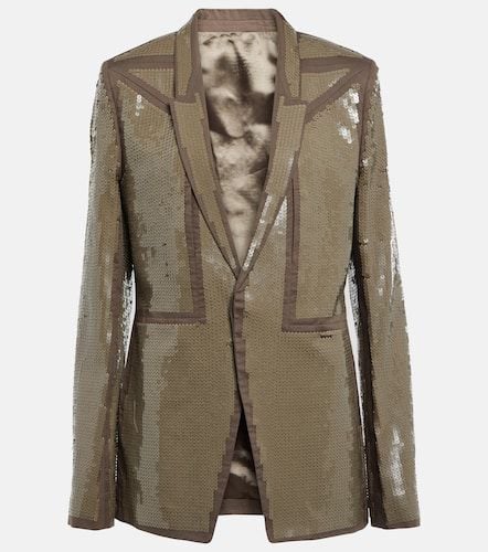 Sequined single-breasted cotton blazer - Rick Owens - Modalova