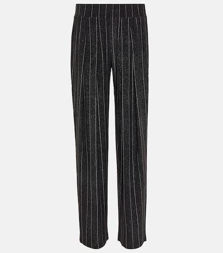 Low-rise pinstripe straight pants - Norma Kamali - Modalova