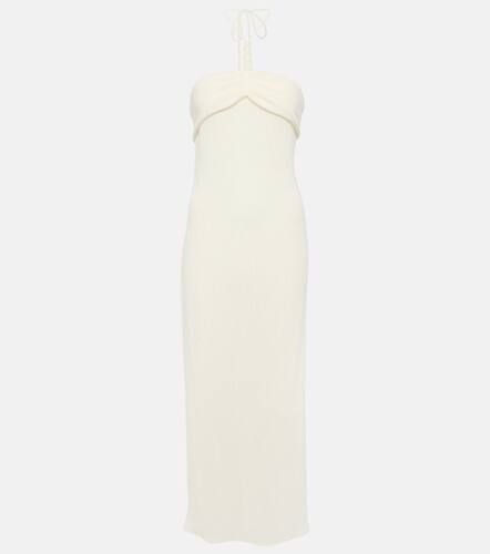 Pearl-detail halterneck midi dress - Magda Butrym - Modalova