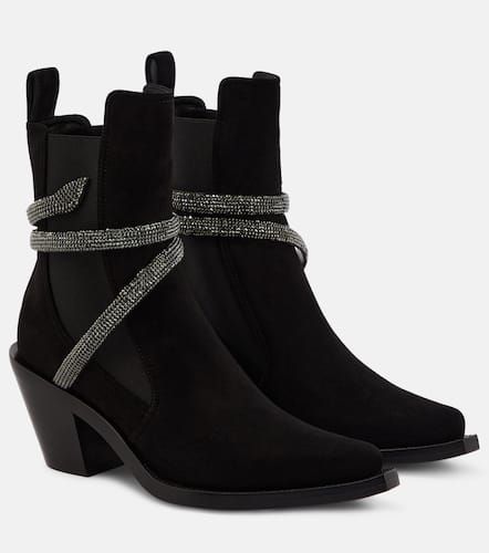 Embellished suede ankle boots - Rene Caovilla - Modalova