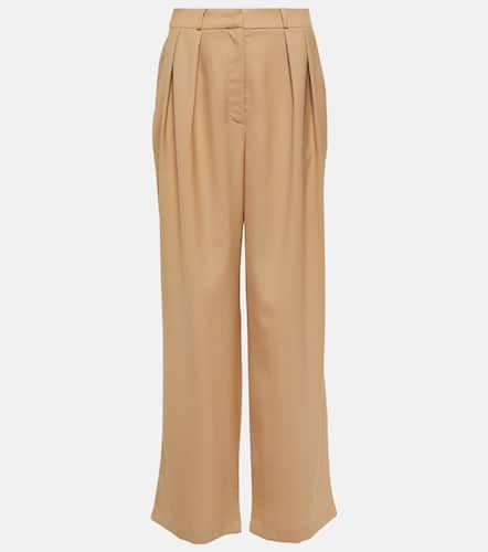 Tansy pleated twill wide-leg pants - The Frankie Shop - Modalova