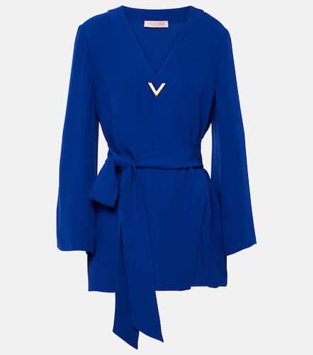 Blusa de Cady Couture con cinturón y VGold - Valentino - Modalova