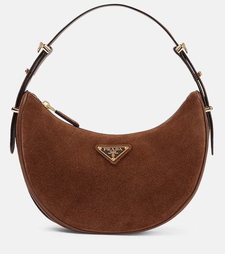 Borsa a spalla Arqué Small in suede - Prada - Modalova