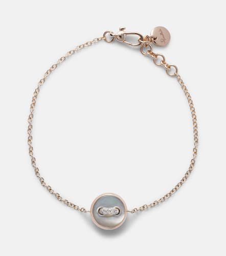 Pom Pom Dot 18kt rhodium-plated rose gold bracelet with mother-of-pearl and diamonds - Pomellato - Modalova