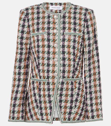 Alessia houndstooth cotton-blend jacket - Veronica Beard - Modalova