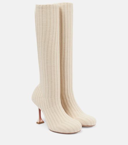 Veneda 95 knee-high sock boots - Amina Muaddi - Modalova