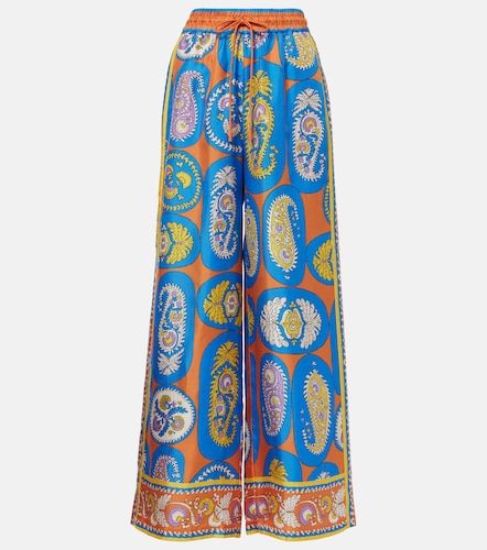 Luis printed silk palazzo pants - Alemais - Modalova