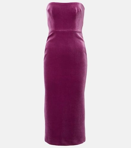 Vestido midi de terciopelo - Alex Perry - Modalova