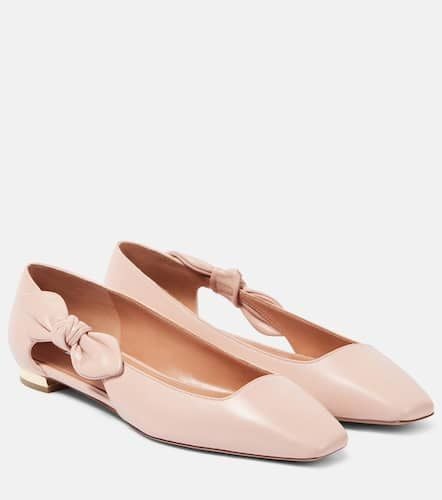 Very Bow Tie leather ballet flats - Aquazzura - Modalova