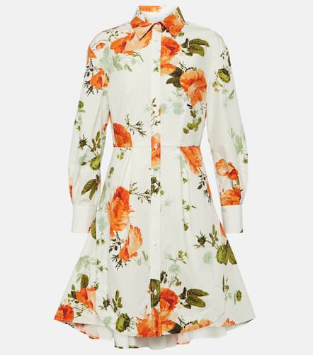 Floral cotton poplin minidress - Erdem - Modalova