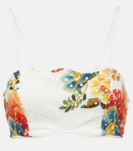 Delicate Garden floral cotton crop top - Farm Rio - Modalova