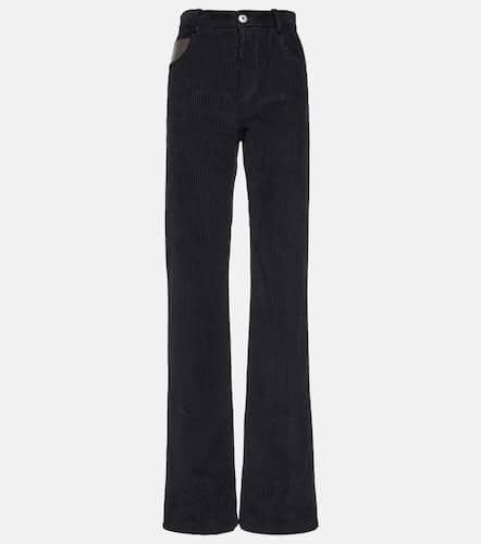 High-rise cotton corduroy straight pants - Bottega Veneta - Modalova