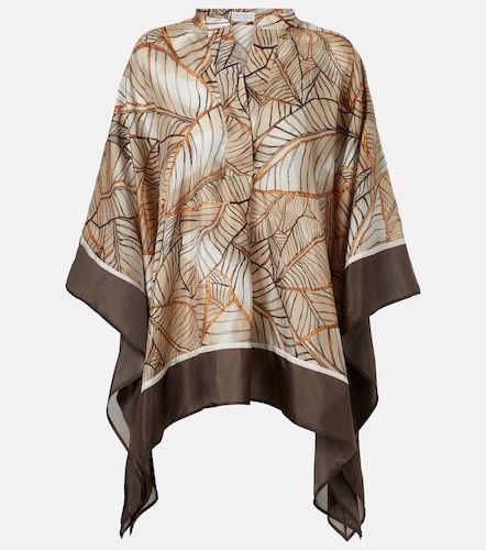 Blusa de seda estampada - Brunello Cucinelli - Modalova