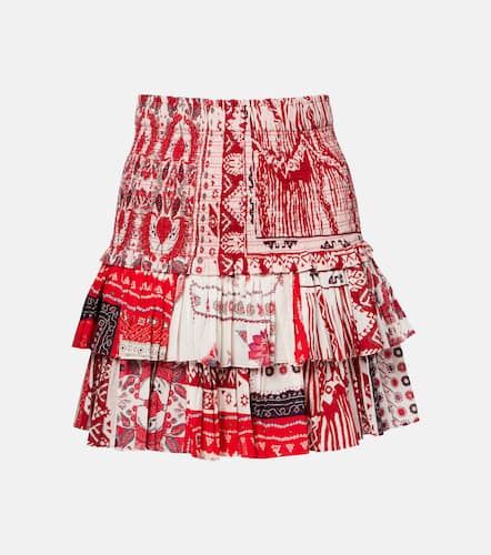Naomi shirred printed cotton miniskirt - Marant Etoile - Modalova