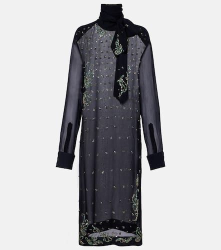 Embellished sheer midi dress - Dries Van Noten - Modalova