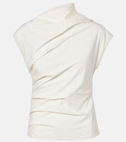 Top in misto cotone con ruches - Ganni - Modalova