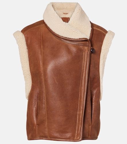 Alime shearling-trimmed leather vest - Isabel Marant - Modalova