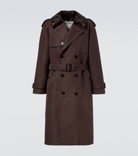 Gabardina de seda y algodón con Check - Burberry - Modalova