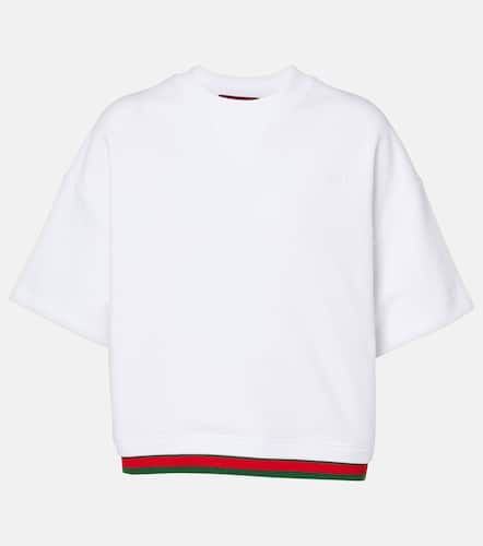 Cropped-Top Web Stripe aus Baumwoll-Jersey - Gucci - Modalova