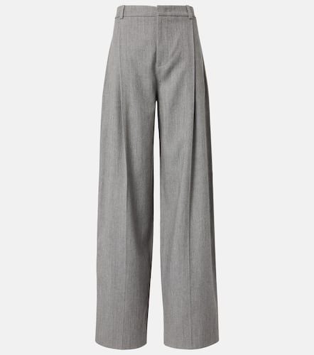 High-rise wool-blend twill wide-leg pants - Vince - Modalova