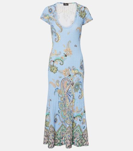 Abito midi in misto cotone con stampa - Etro - Modalova