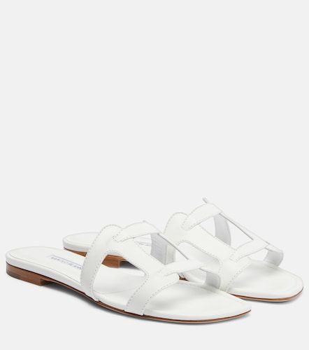 Grellanuflat leather slides - Manolo Blahnik - Modalova