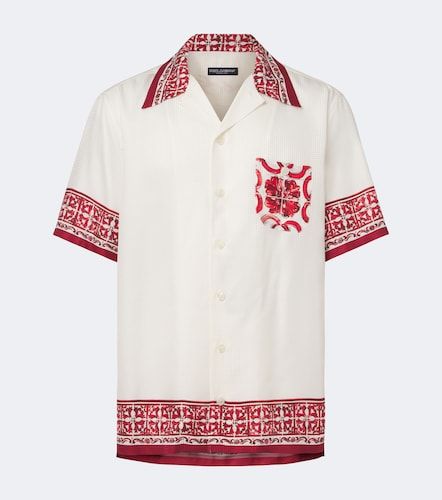 Camicia Majolica in jacquard di seta - Dolce&Gabbana - Modalova