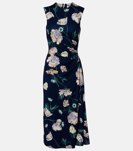 Vestido midi de jersey floral drapeado - Erdem - Modalova