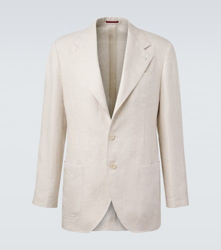 Single-breasted linen blazer - Brunello Cucinelli - Modalova