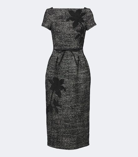 Embroidered wool-blend midi dress - Erdem - Modalova