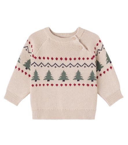 Baby Pullover Balou aus Baumwoll-Jacquard - Wheat - Modalova