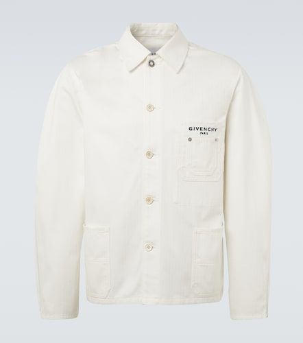 Chaqueta de lona de algodón con logo - Givenchy - Modalova