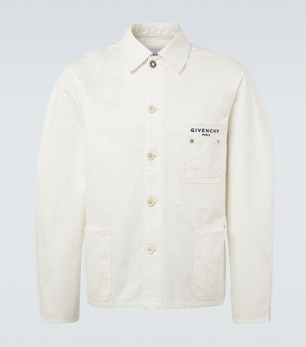 Giacca in canvas di cotone con logo - Givenchy - Modalova