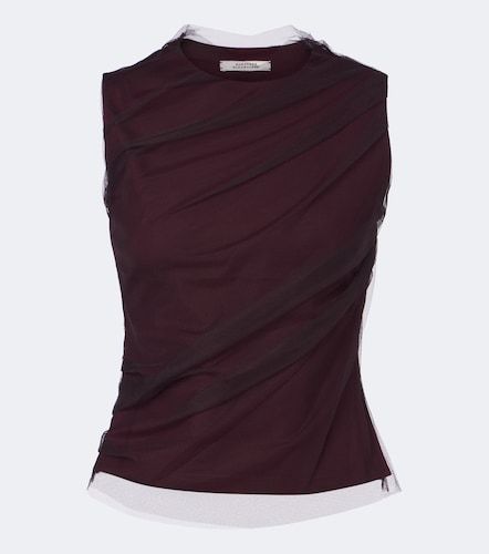 Top drapeado a capas de jersey y tul - Dorothee Schumacher - Modalova